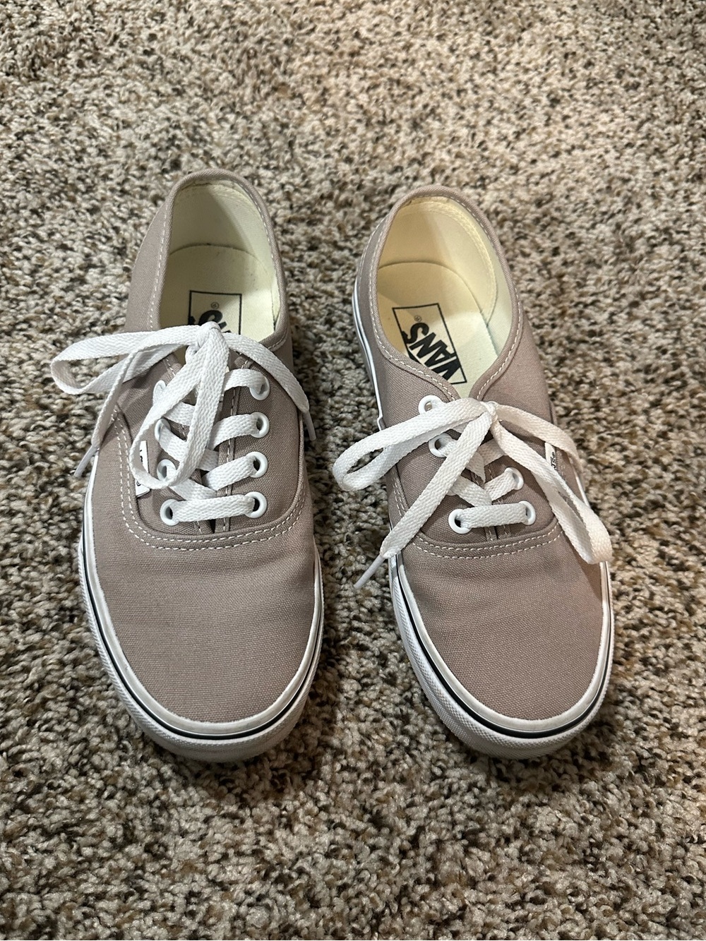 Vans Women’s Canvas Low-Top Sneakers in Taupe